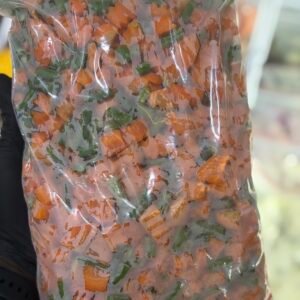 Diced carrots and green beans